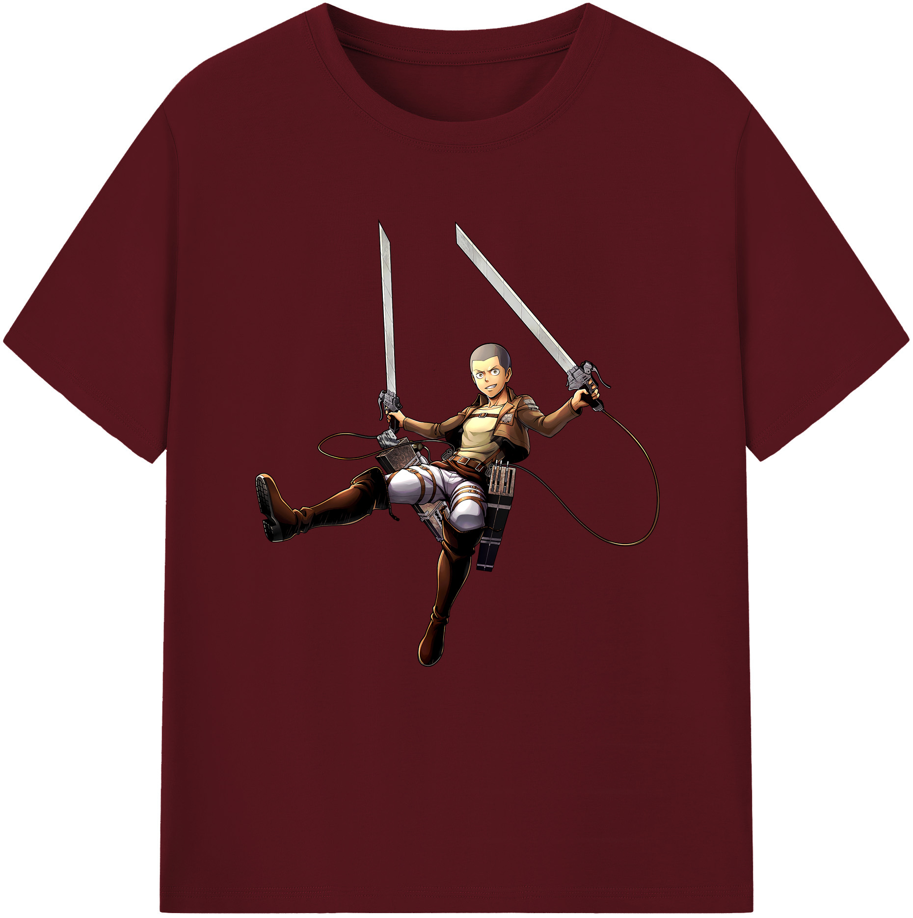 （画像用） 進撃の巨人 コニー·スプリンガー Attack on Titan Connie Springer 綿100％半袖Tシャツ（フロントプリント）